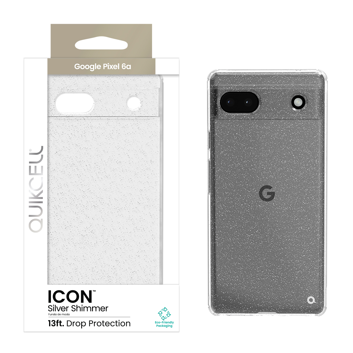 Picture of Quikcell Google Pixel 6A ICON Fashion Case - Silver Shimmer