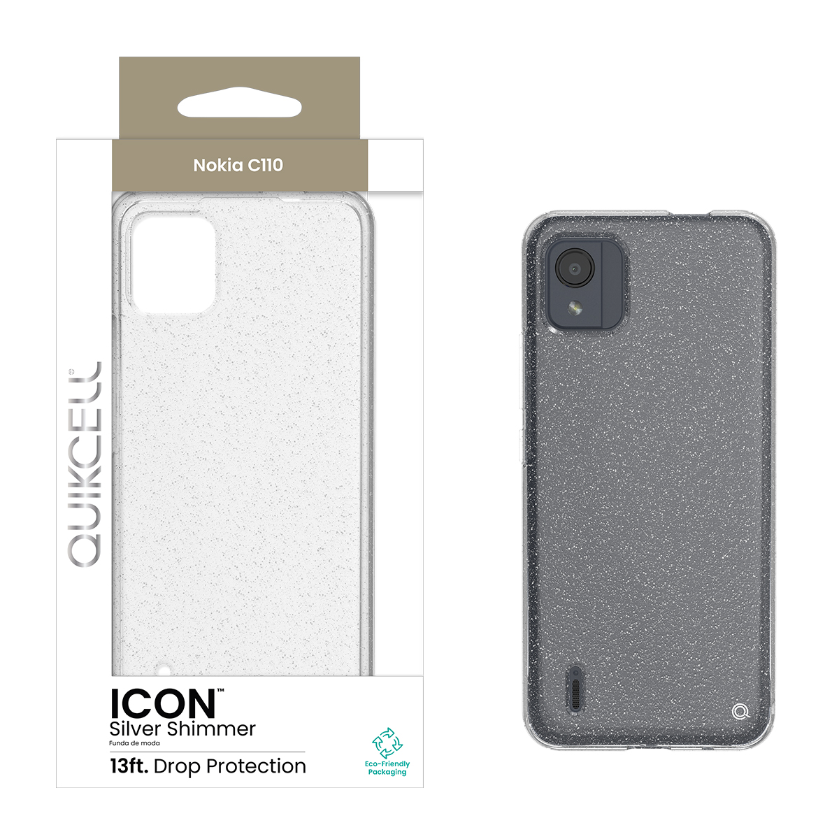 Picture of Quikcell Nokia C110 ICON Fashion Case – Silver Shimmer