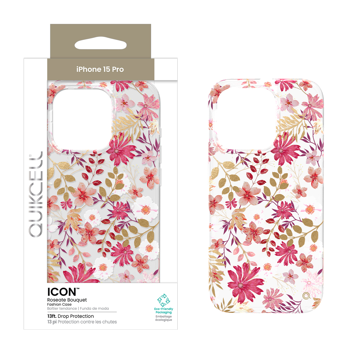 Picture of Quikcell Apple iPhone 15 Pro ICON Fashion Case – Roseate Bouquet