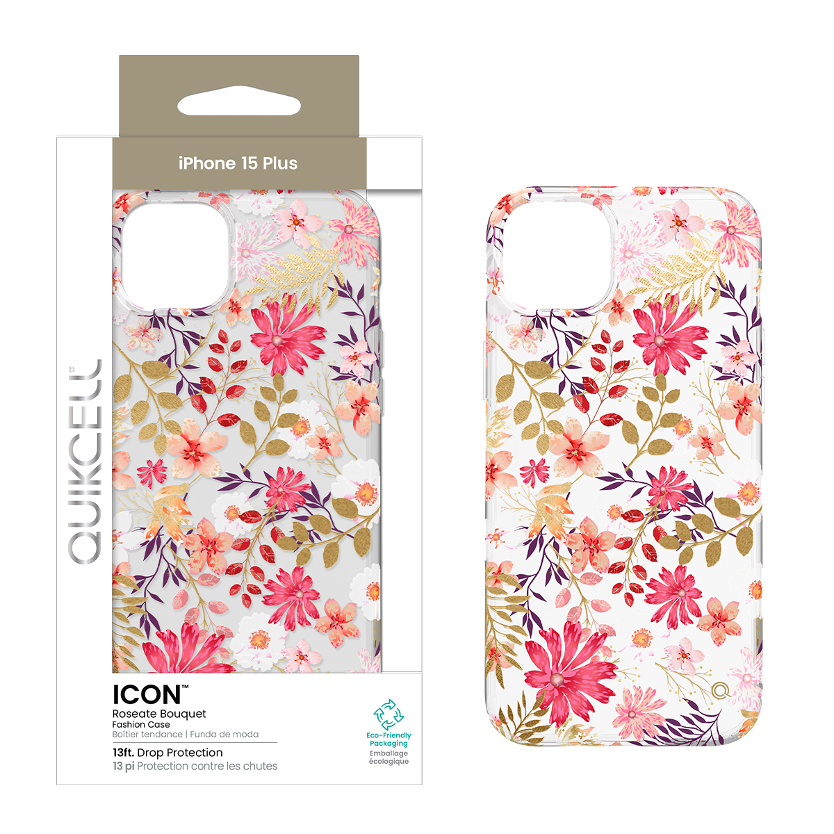 Picture of Quikcell Apple iPhone 15 Plus ICON Fashion Case – Roseate Bouquet