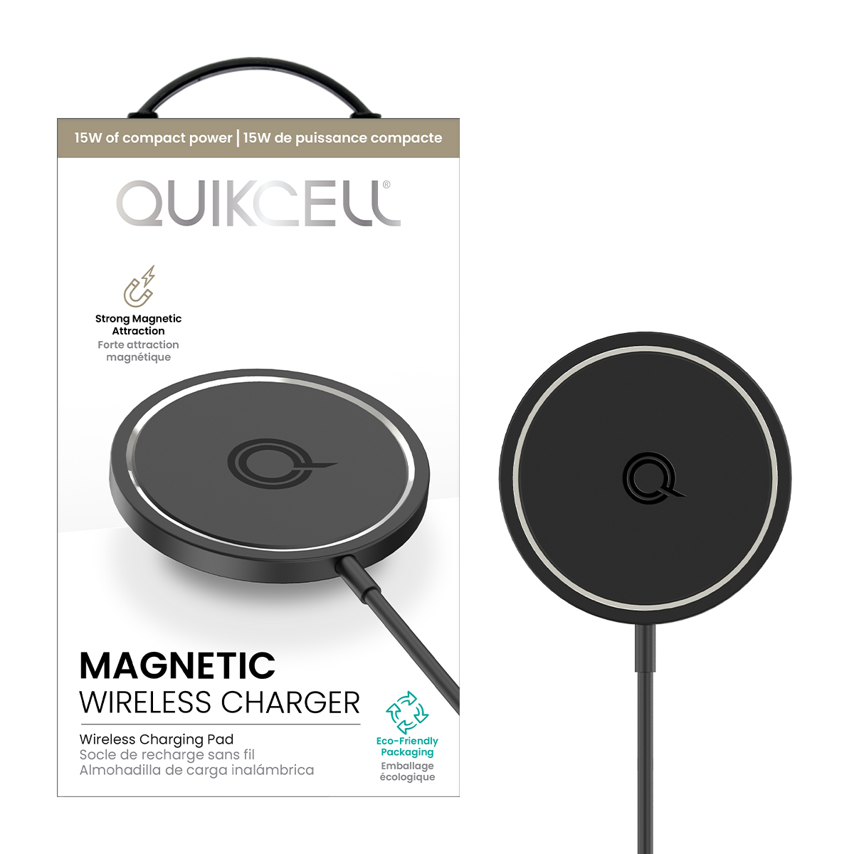 Picture of Quikcell Magnetic Wireless charger - Black 
