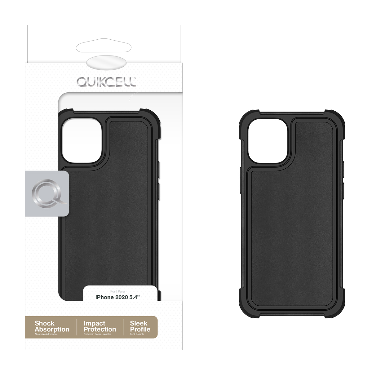 Picture of Quikcell Apple iPhone 12 Mini OPERATOR Rugged Protective Case -  Pebble Black