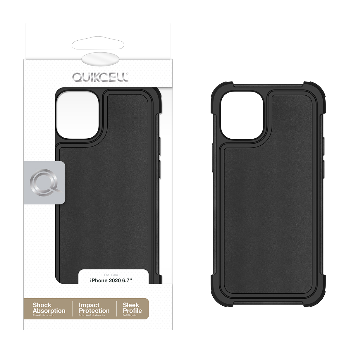 Picture of Quikcell Apple iPhone 12 Pro Max OPERATOR Rugged Protective Case -  Pebble Black