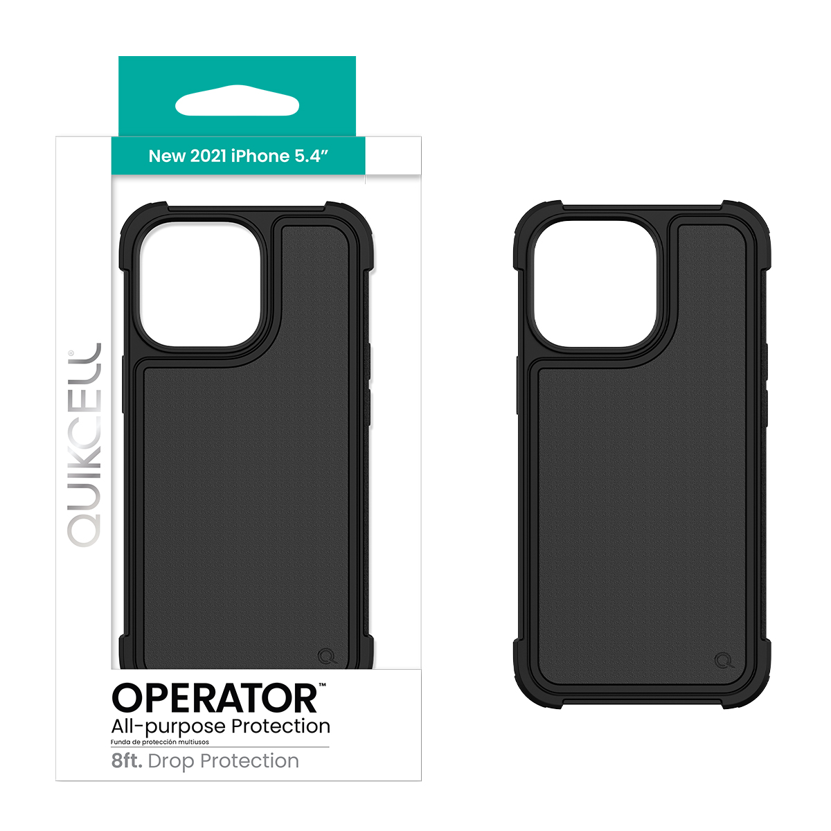 Picture of Quikcell Apple iPhone 13 Mini OPERATOR Rugged Protective Case - Pebble Black