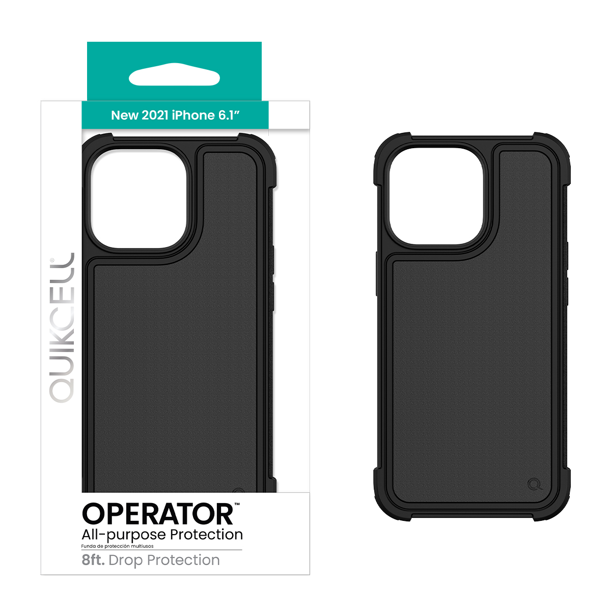 Picture of Quikcell Apple iPhone 13 OPERATOR Rugged Protective Case - Pebble Black