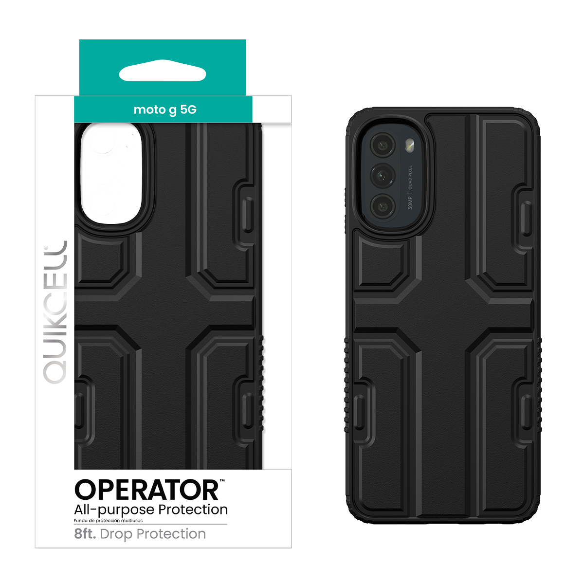 Picture of Quikcell Moto g 5G OPERATOR Rugged Protective Case – Armor Black