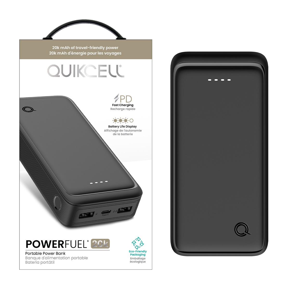 Picture of Quikcell PoweFuel® 20K Portable Power Bank - Black