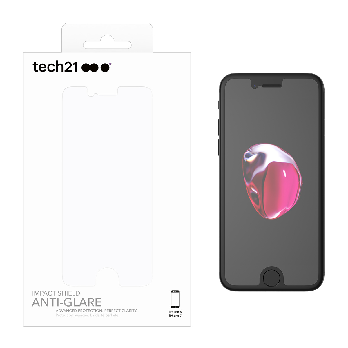 Picture of Tech21 Apple iPhone 7/8 Impact Shield Tempered Glass with Anti-Glare