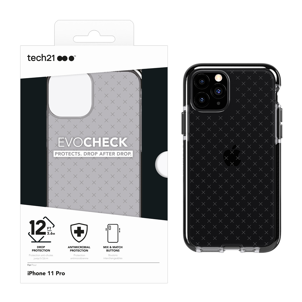 Picture of Tech21 Apple iPhone 11 Pro Evo Check - Smokey/Black