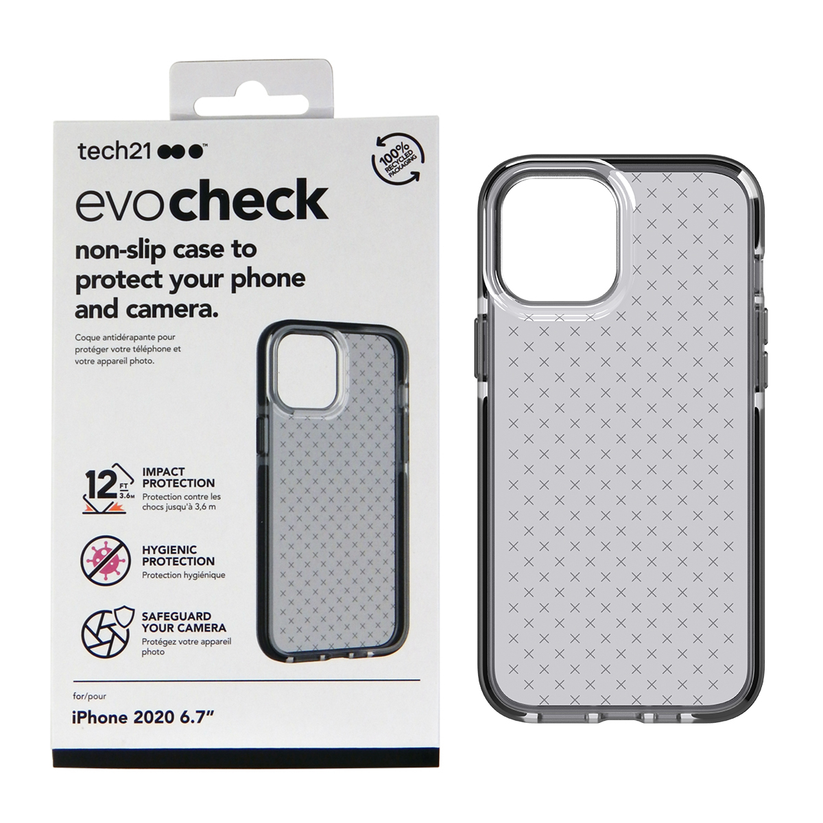 Picture of Tech21 Apple iPhone 12 Pro Max EVO CHECK Slim Protective Case - Smokey Black