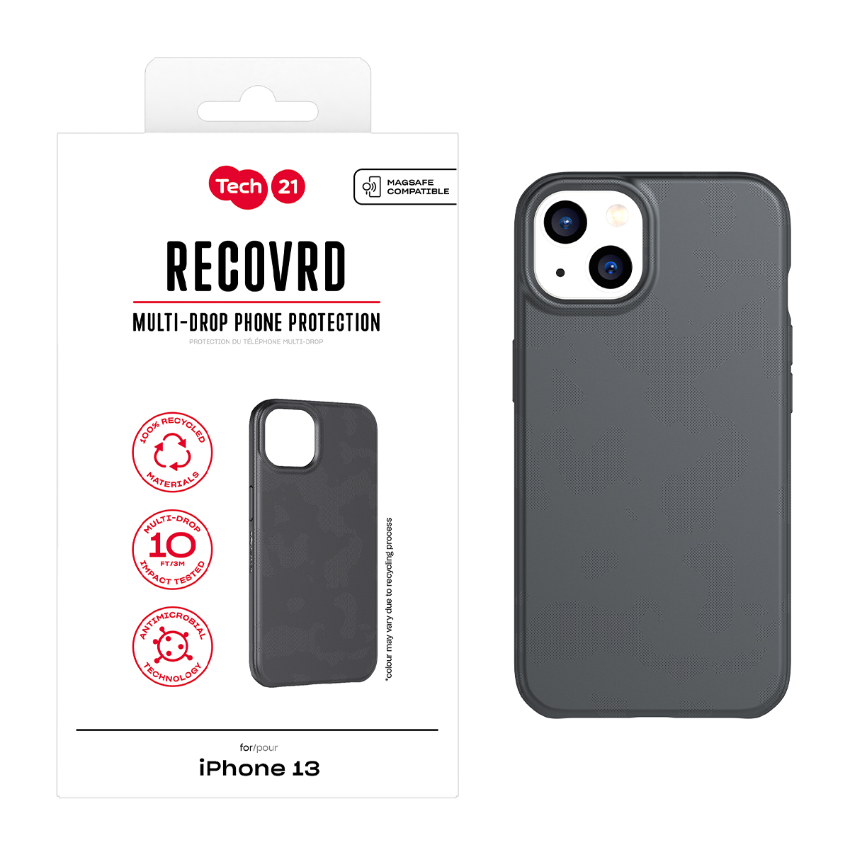 Picture of Tech21 Recovrd for iPhone 13 - Camo Black