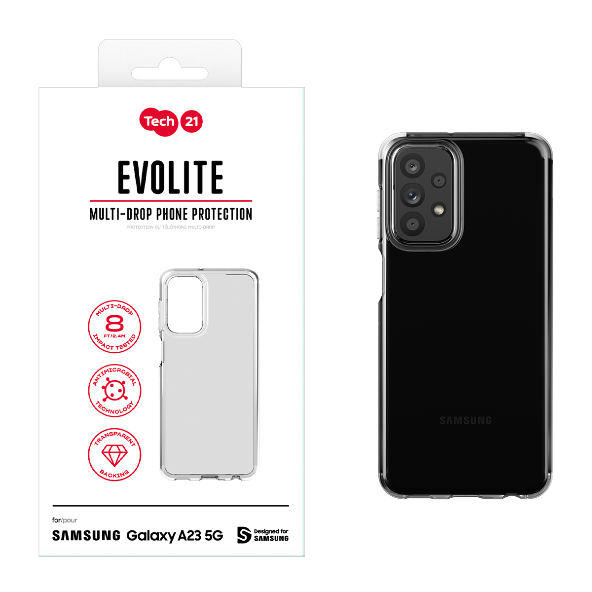 Picture of Tech21 EvoLite for Galaxy A23 5G - Clear