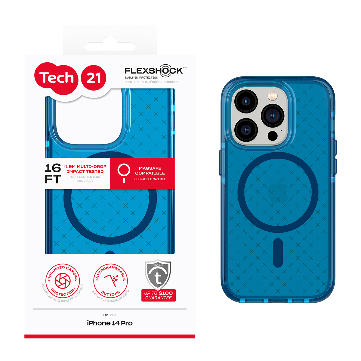 Picture of Tech21 EvoCheck w/MagSafe for iPhone 14 Pro - Classic Blue