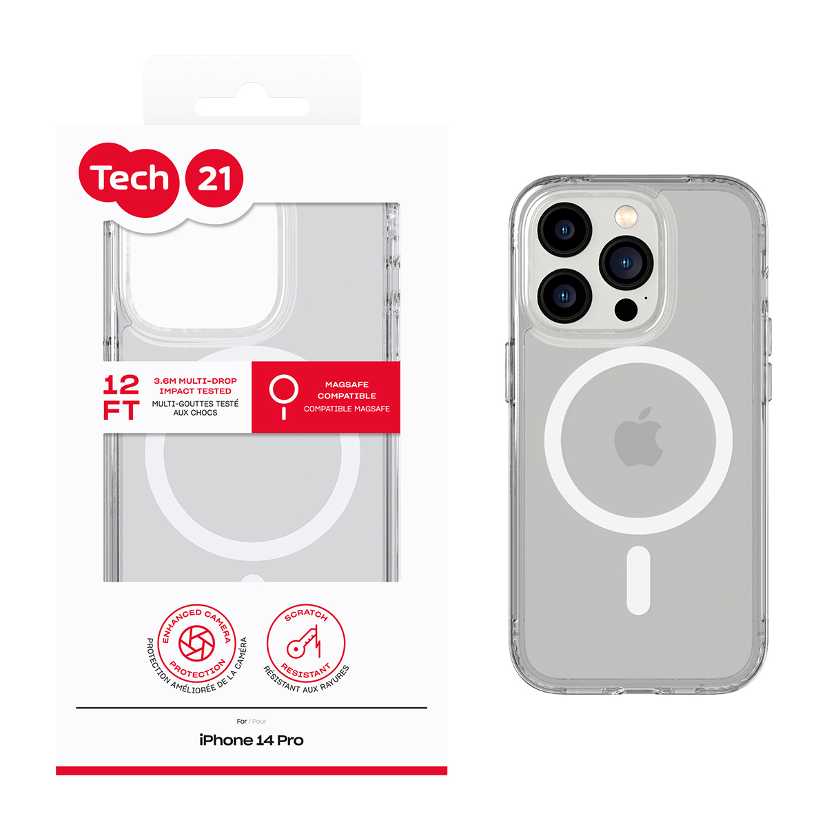 Picture of Tech21 EvoClear w/MagSafe for iPhone 14 Pro - Clear