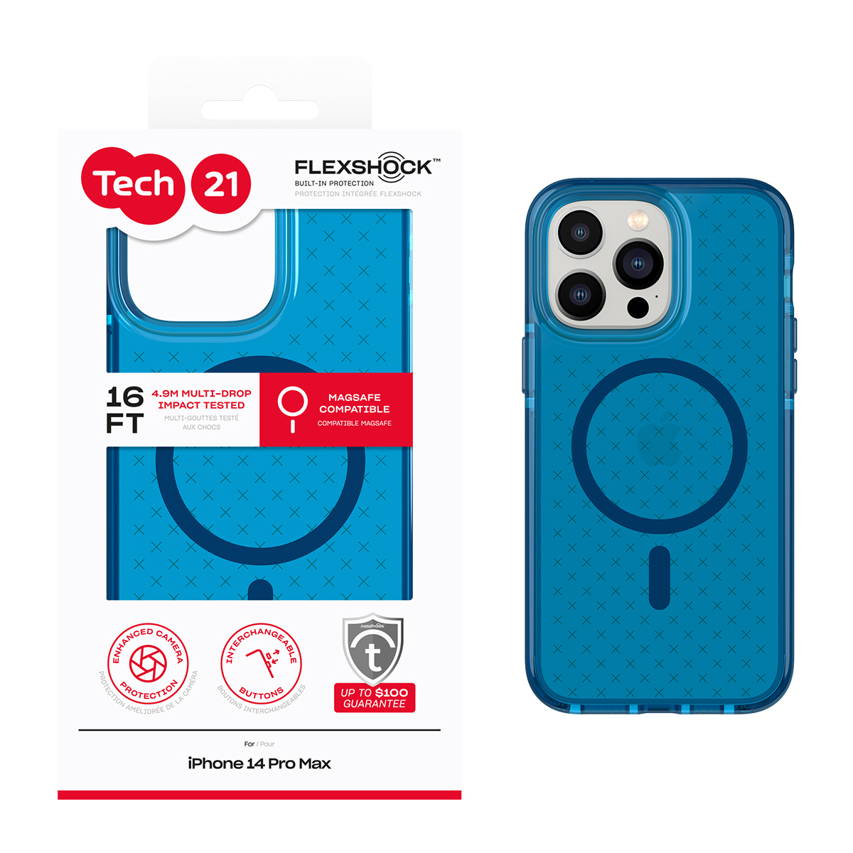 Picture of Tech21 EvoCheck w/MagSafe for iPhone 14 Pro Max - Classic Blue