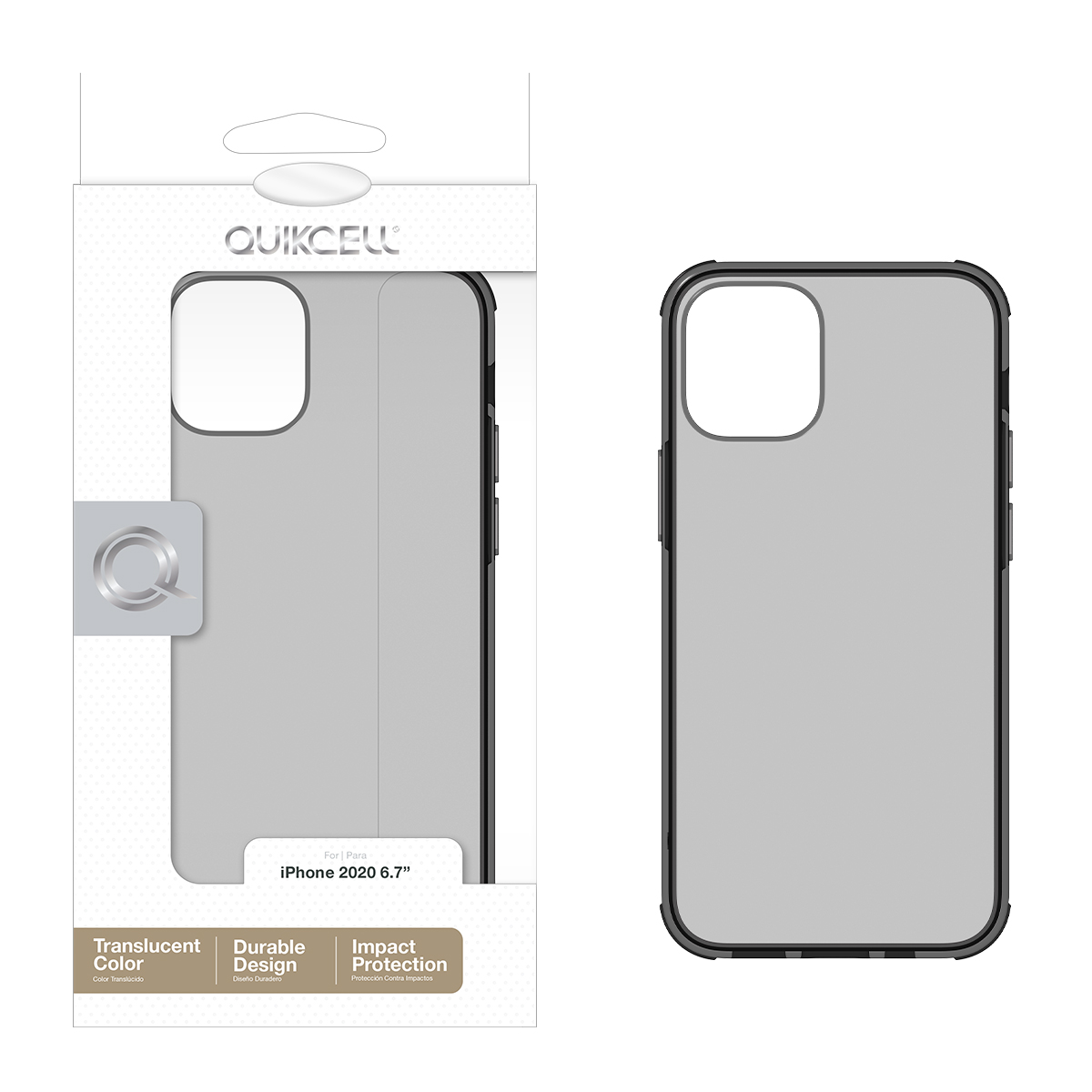 Picture of Quikcell Apple iPhone 12 Pro Max ICON TINT Transparent Case - Smoke