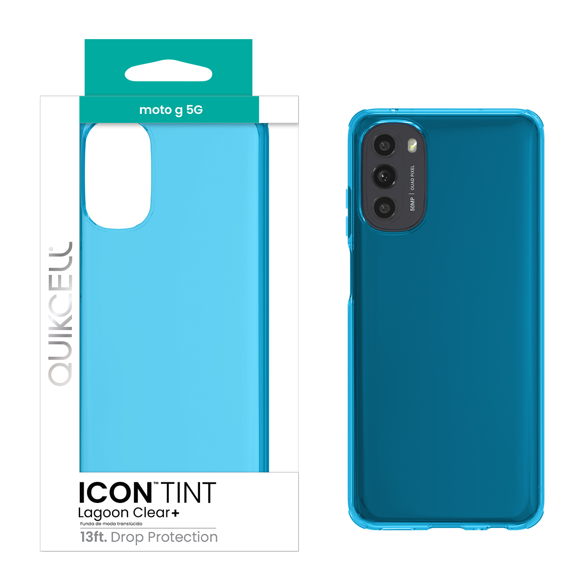 Picture of Quikcell Moto g 5G ICON TINT Translucent Case - Lagoon