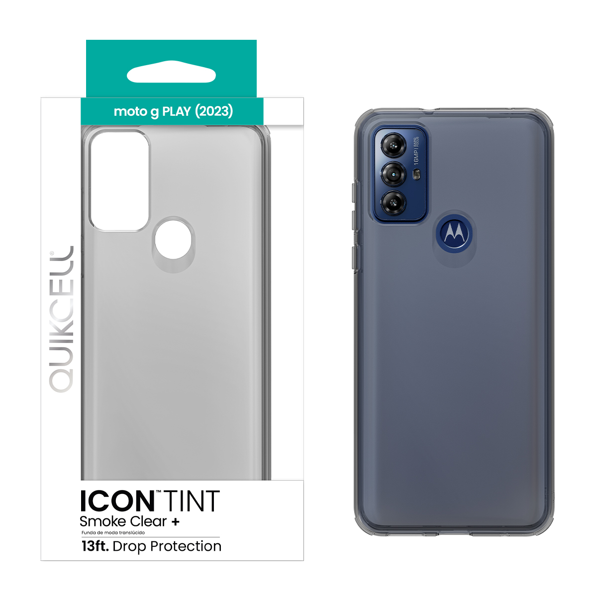 Picture of Quikcell moto g PLAY (2023) ICON TINT Translucent Case - Smoke