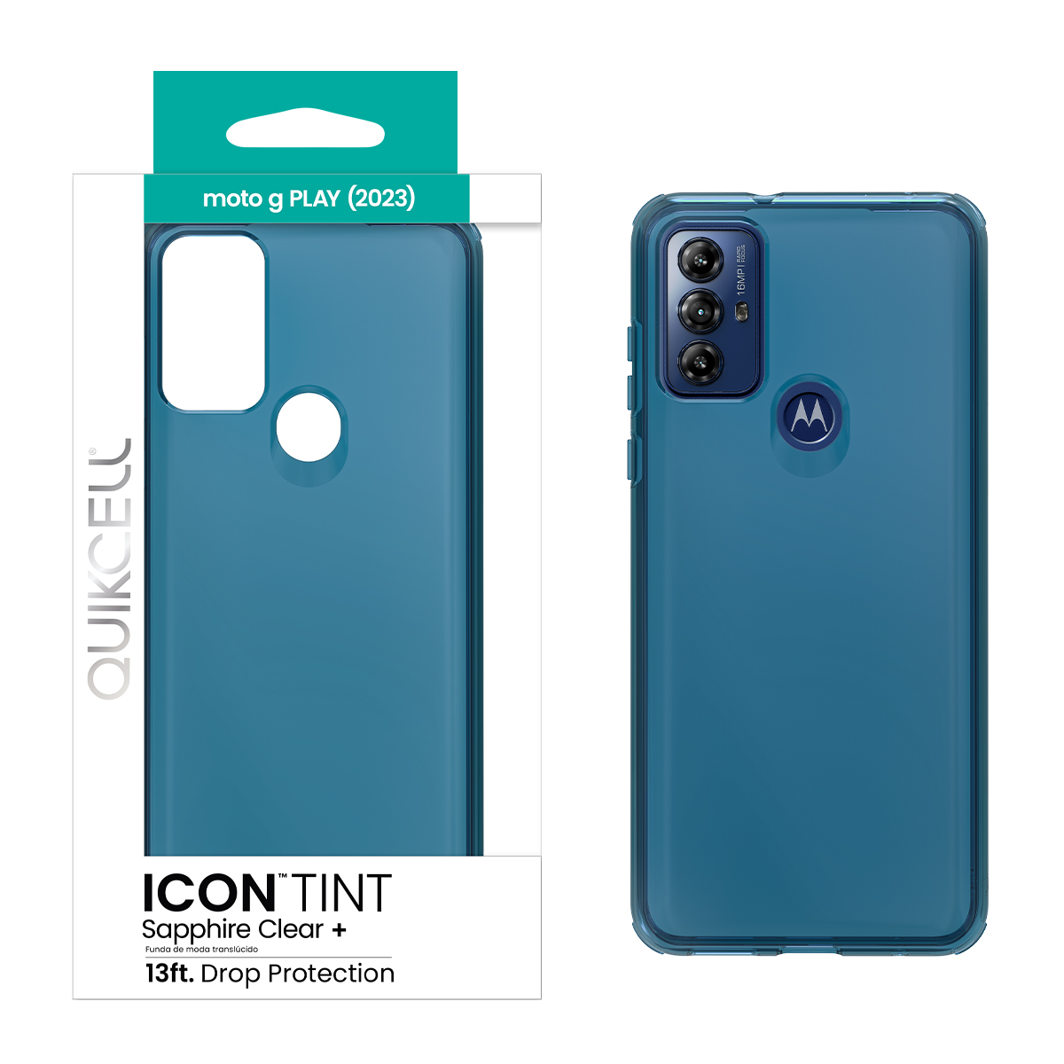 Picture of Quikcell moto g PLAY (2023)  ICON TINT Translucent Case - Sapphire