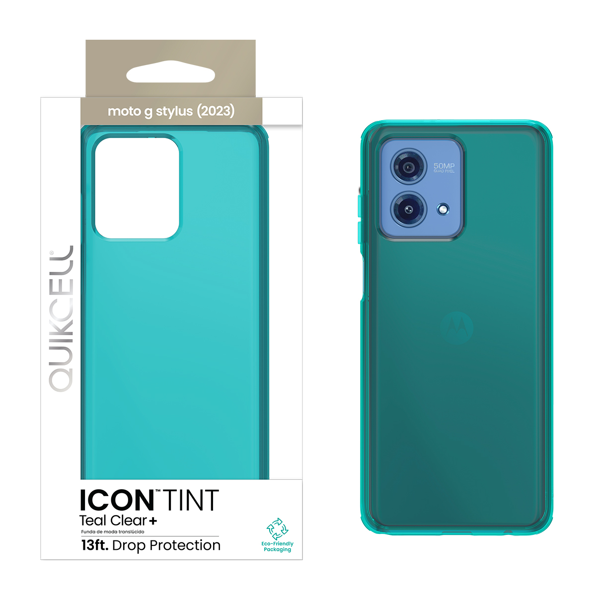 Picture of Quikcell moto g stylus (2023) ICON TINT Translucent Case - Teal