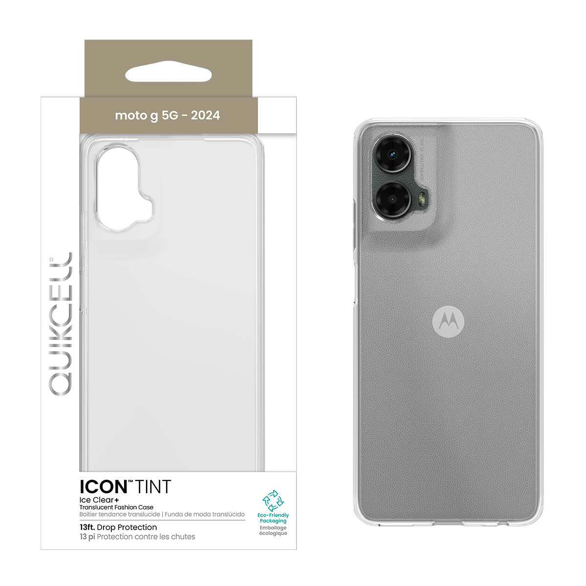 Picture of Quikcell moto g 5G (2024) ICON TINT Transparent Protective Case - Ice