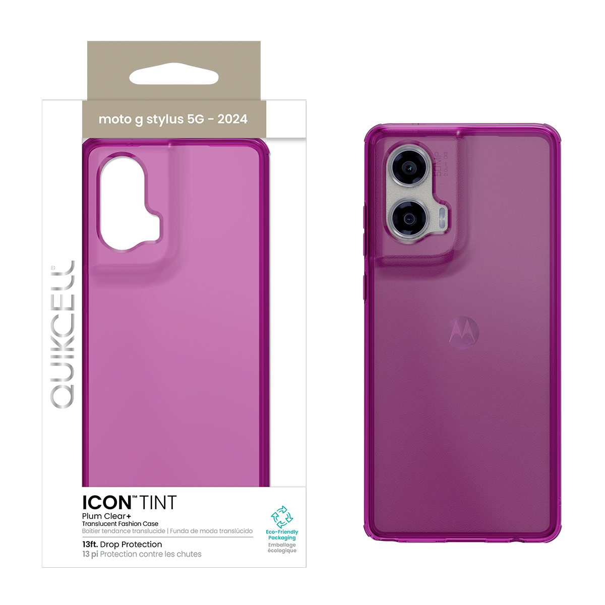 Picture of Quikcell Moto G Stylus 5G-2024 ICON TINT Transparent Protective Case - Plum