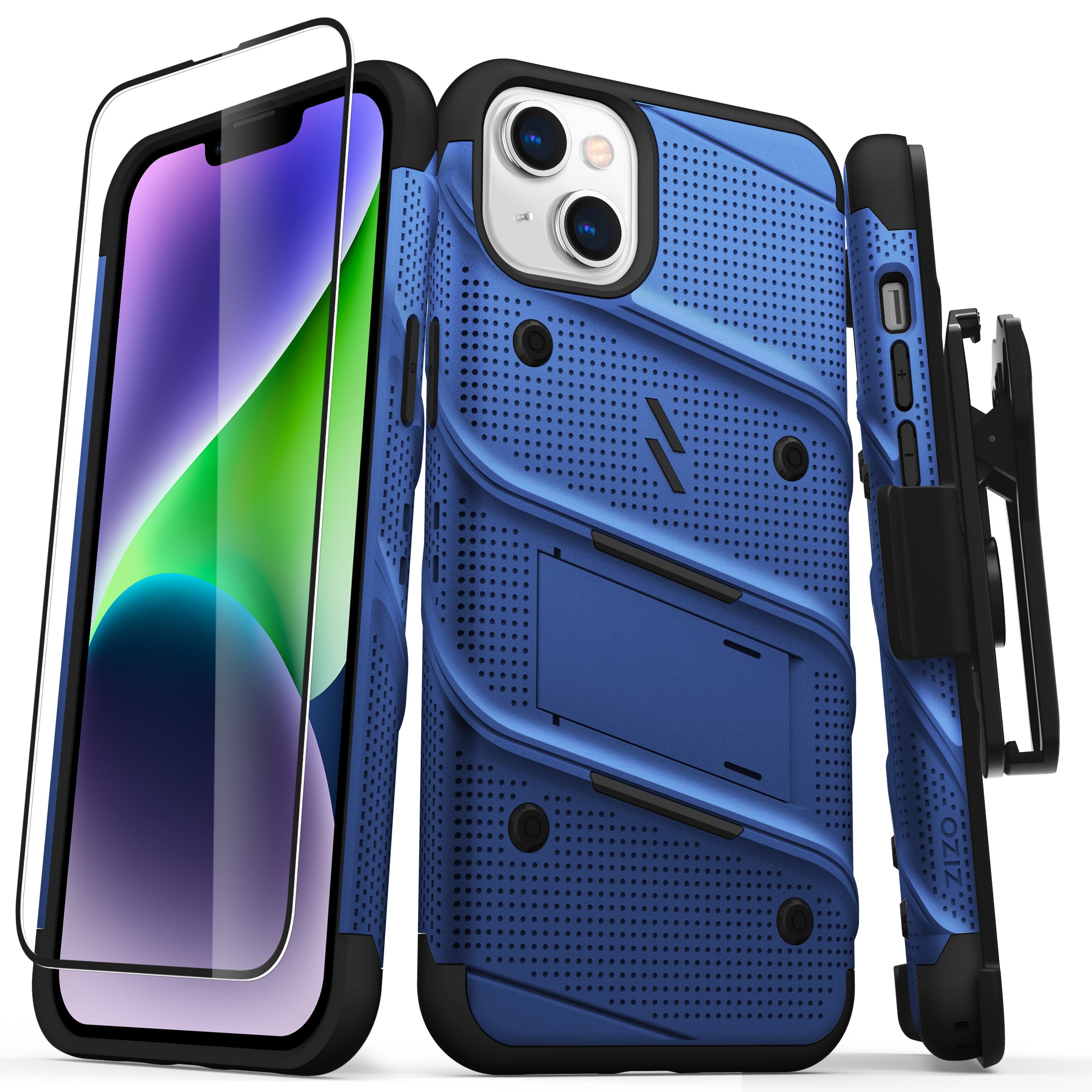 Picture of ZIZO BOLT Bundle iPhone 14 Plus Case with Tempered Glass - Blue