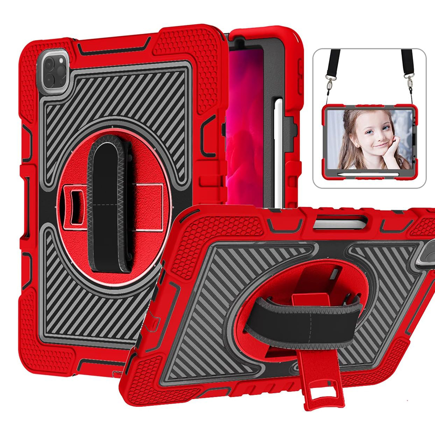 Picture of CLICK Fortitude Series Case for iPad Pro 11 - Black & Red