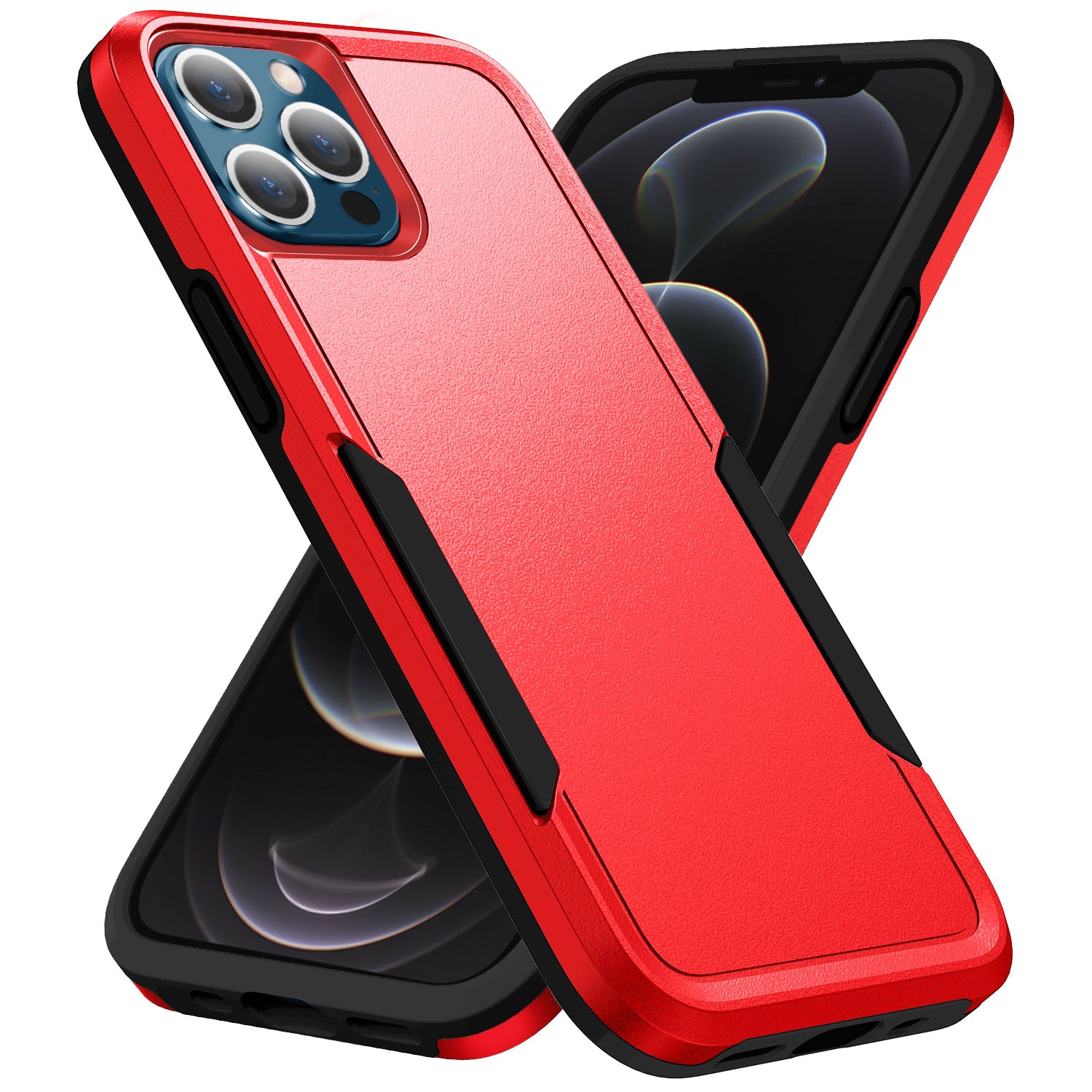 Picture of CLICK Impact Series iPhone 12 / iPhone 12 Pro Case - Red Black