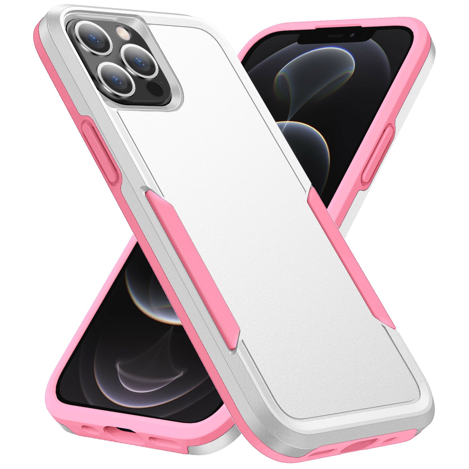 Picture of CLICK Impact Series iPhone 12 / iPhone 12 Pro Case - White Pink