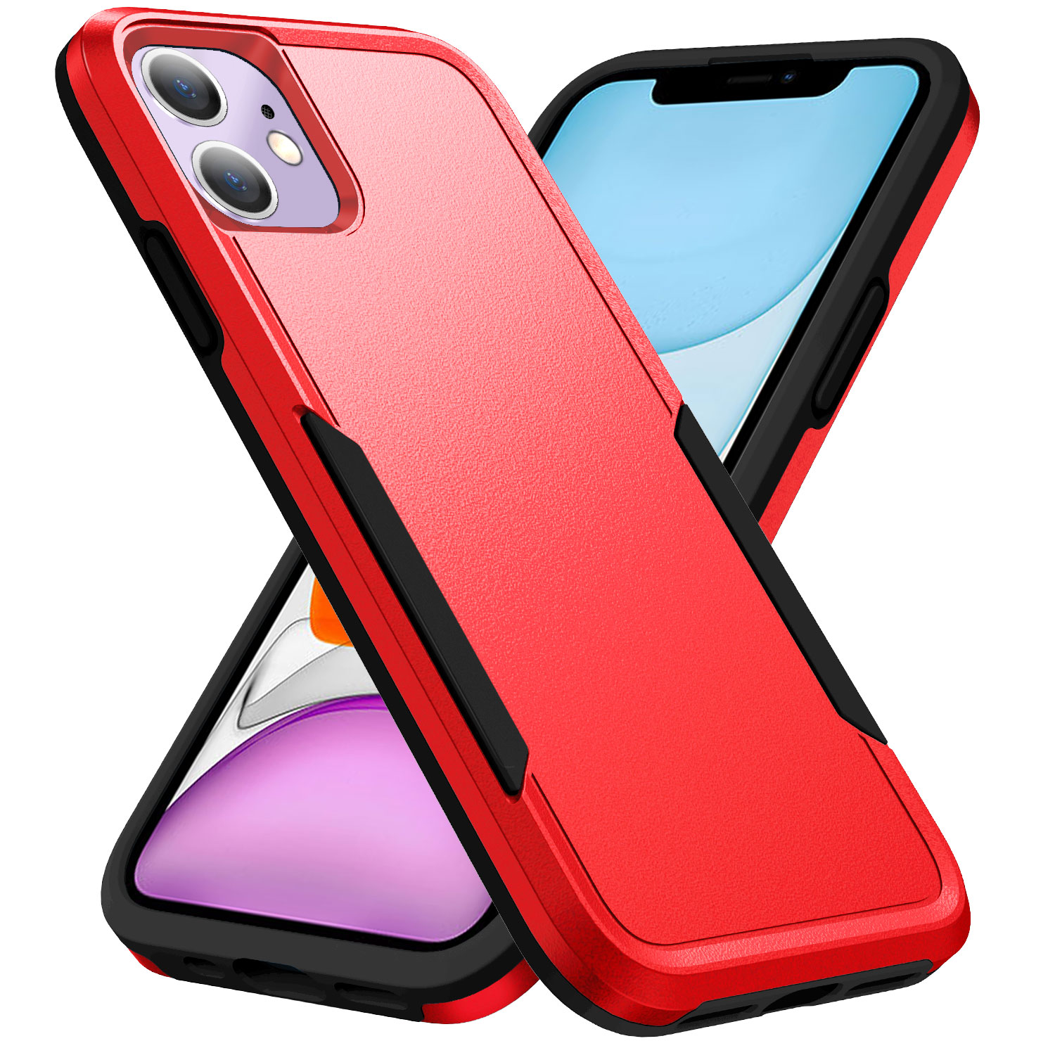 Picture of CLICK Impact Series iPhone 11 Case - Red Black