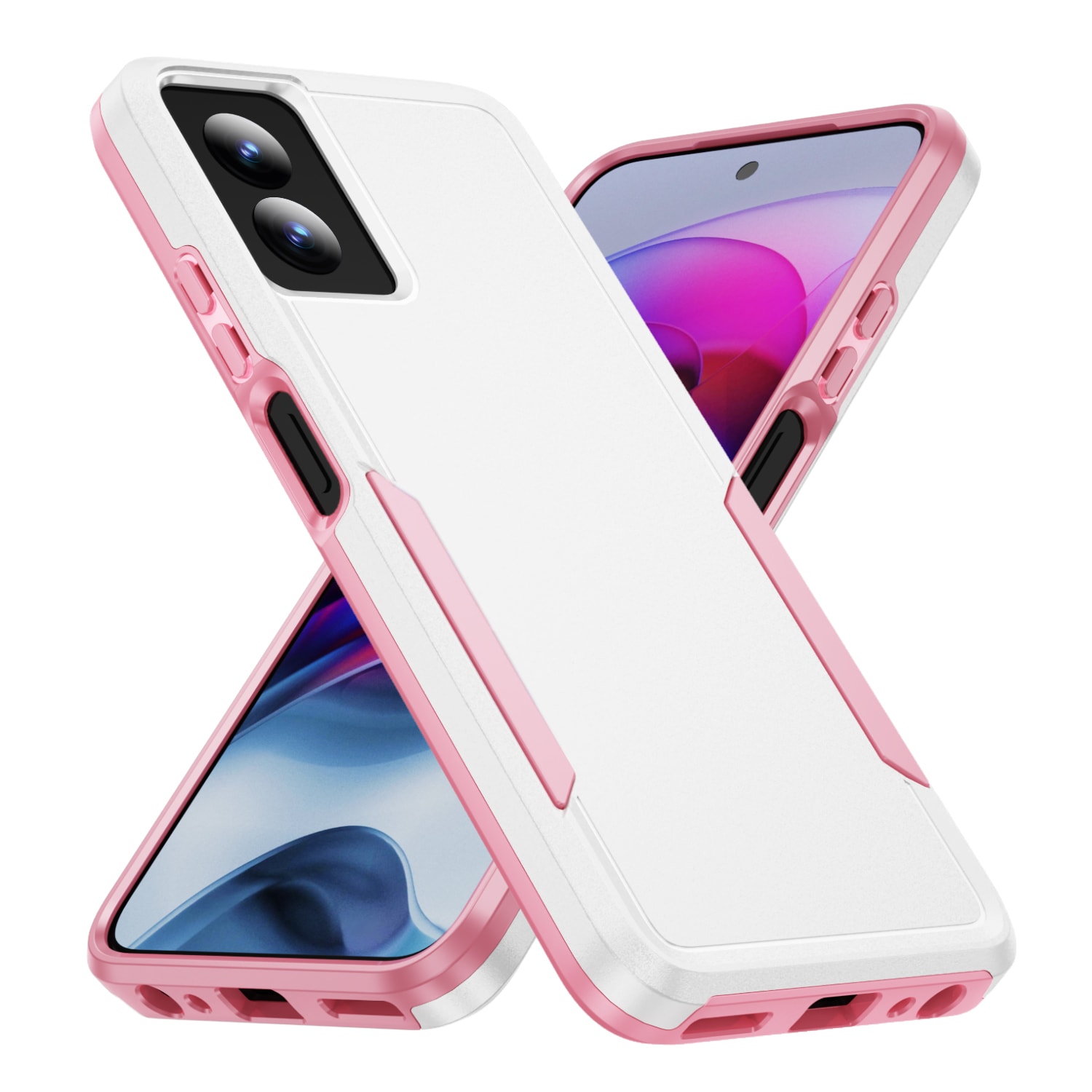 Picture of CLICK Impact Series moto g power 5G (2024) Case - White Pink