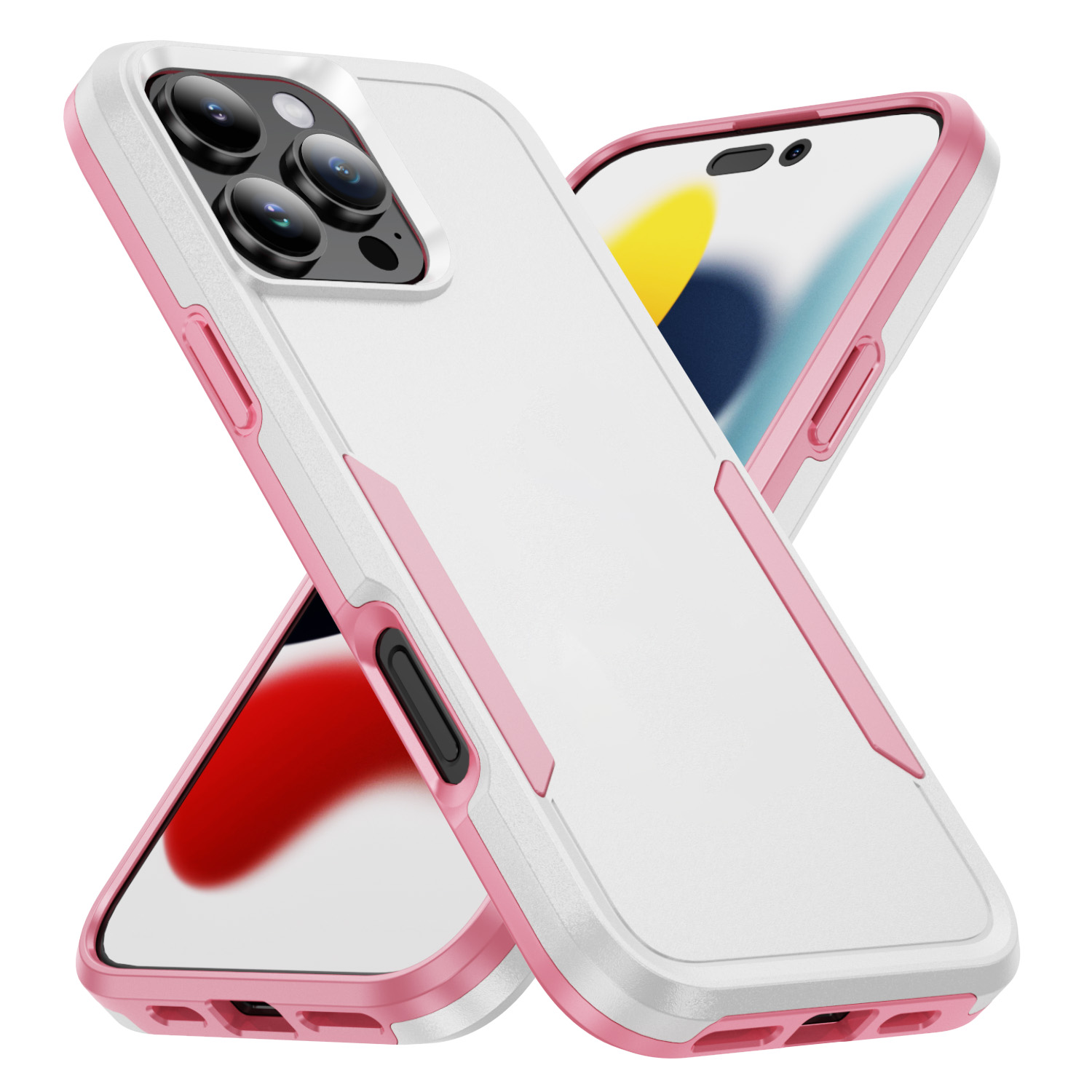 Picture of CLICK Impact MagSafe Series iPhone 13 Case - White & Pink