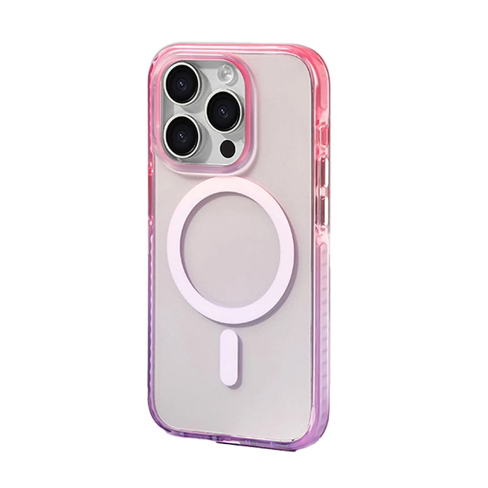 Picture of CLICK Clear Ombre MagSafe Series iPhone 16 Pro Max Case - Pink Purple