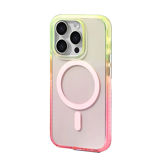 Picture of CLICK Clear Ombre MagSafe Series iPhone 16 Pro Max Case - Yellow Pink