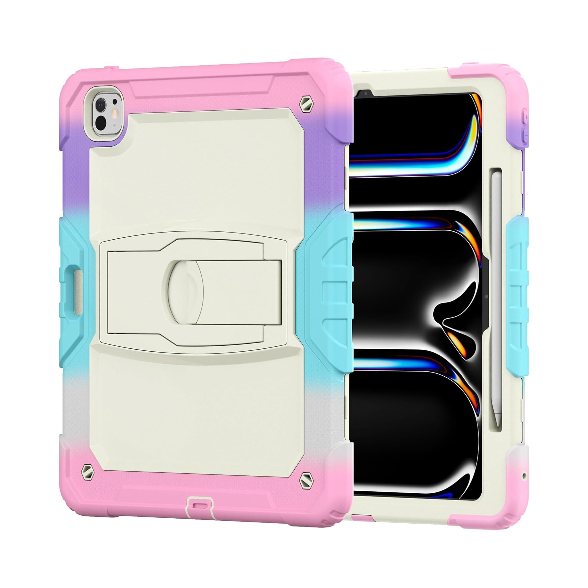 Picture of CLICK Vivid Series Case for iPad 10.9in (10th generation) - Pink Rainbow