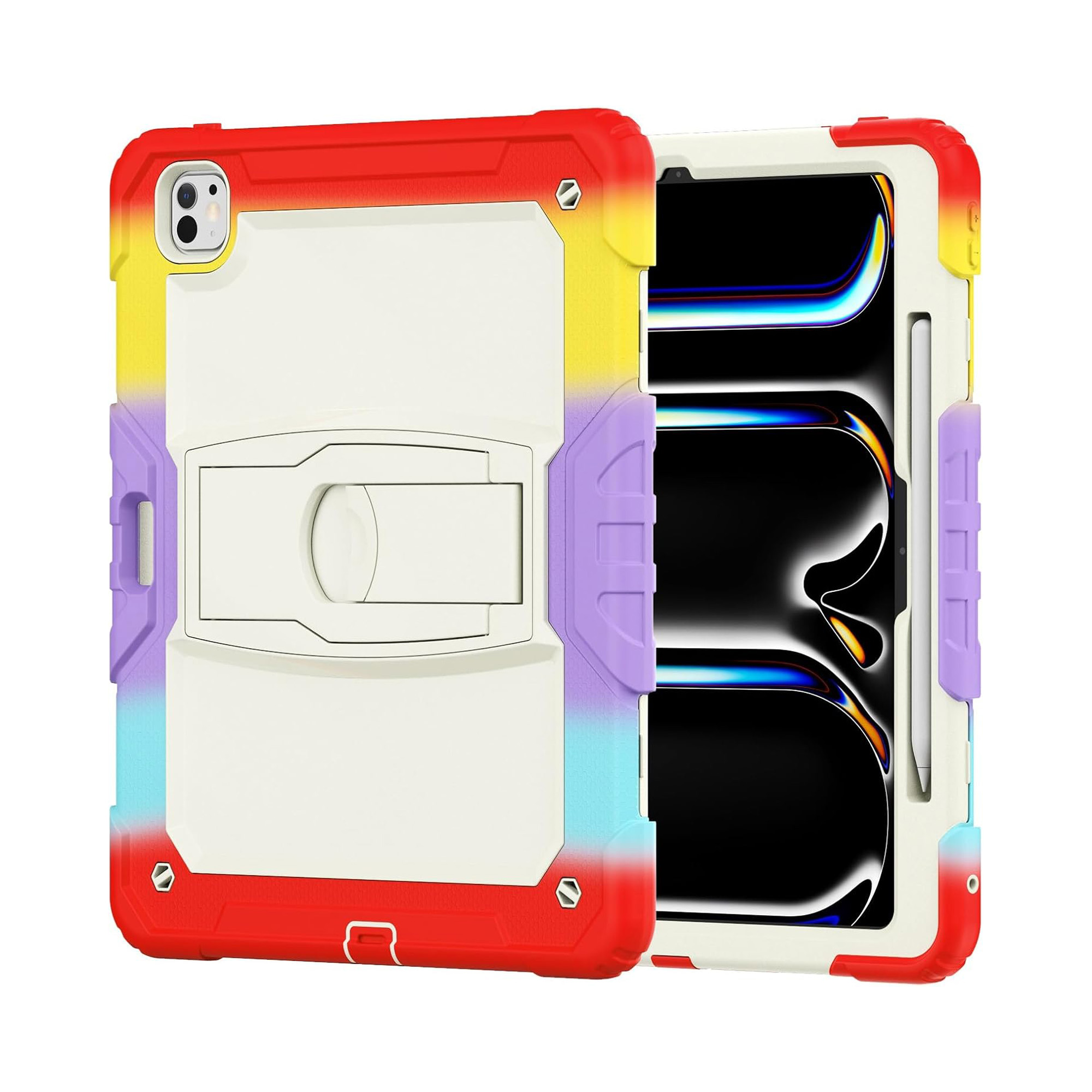 Picture of CLICK Vivid Series Case for iPad 10.9in (10th generation) - Red Rainbow