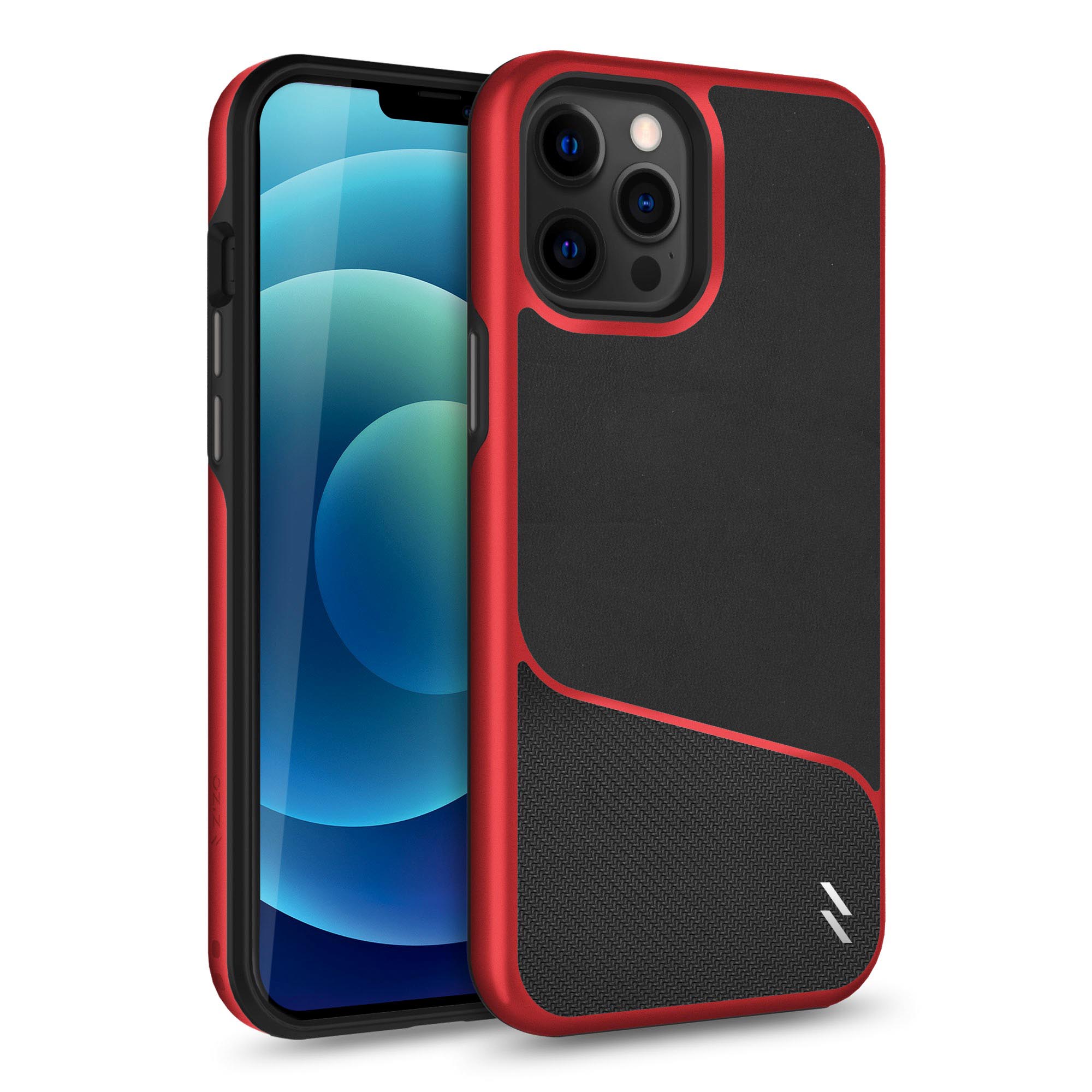 Picture of ZIZO DIVISION Series iPhone 12 / iPhone 12 Pro Case - Black & Red