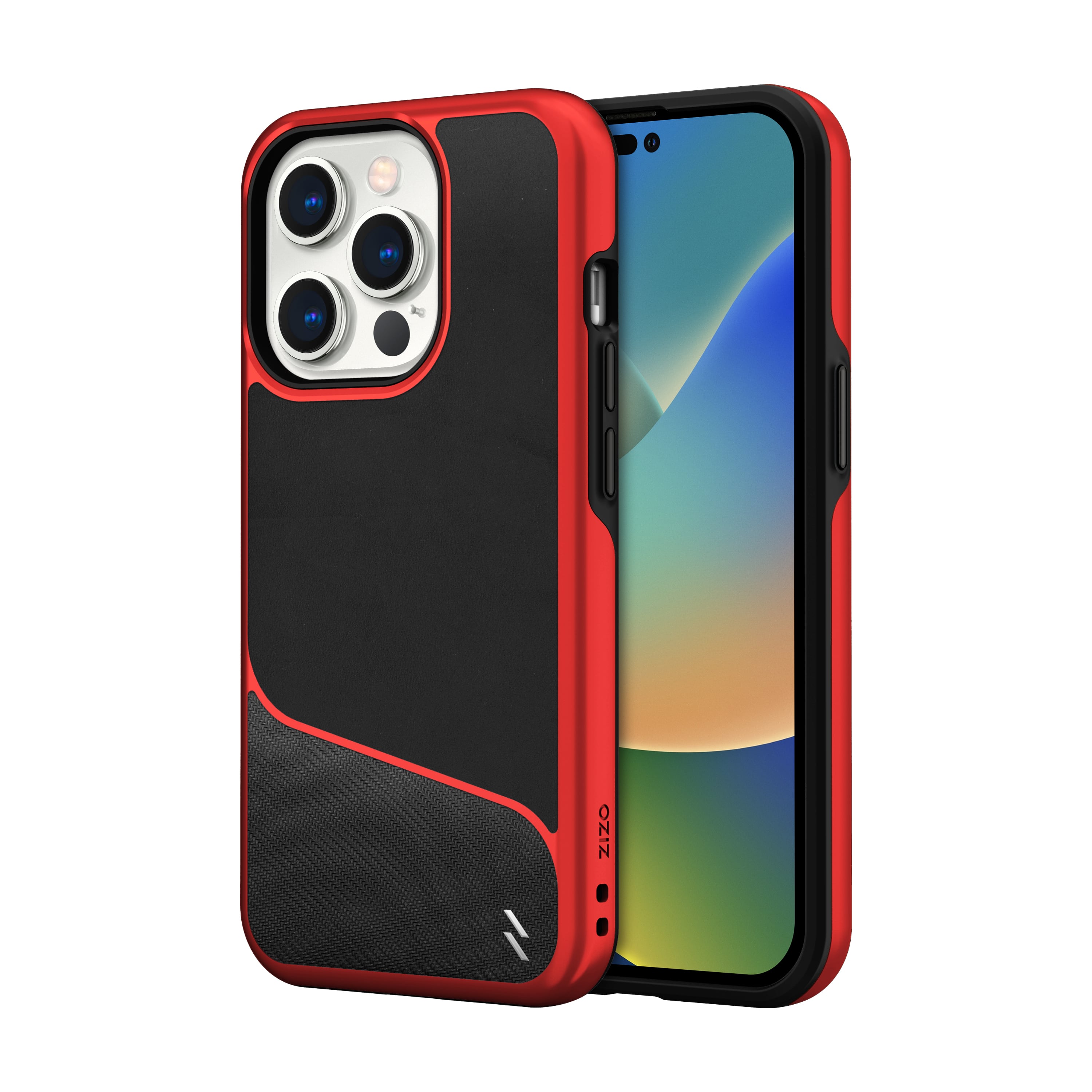 Picture of ZIZO DIVISION Series iPhone 14 Pro (6.1) Case - Black & Red