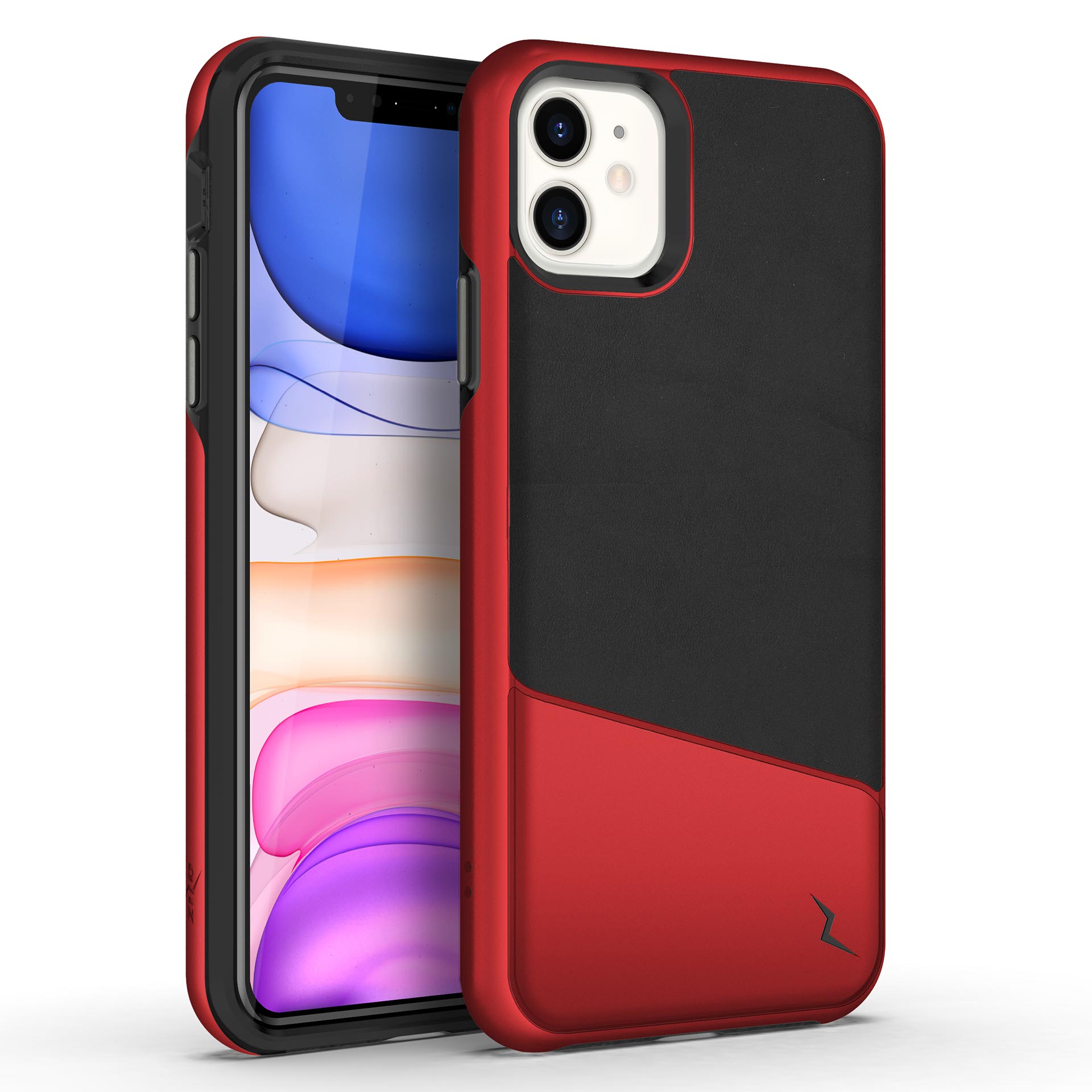 Picture of ZIZO DIVISION Series iPhone 11 (2019) Case - Dual Layered and Shockproof Protection (Black/Metallic Red)