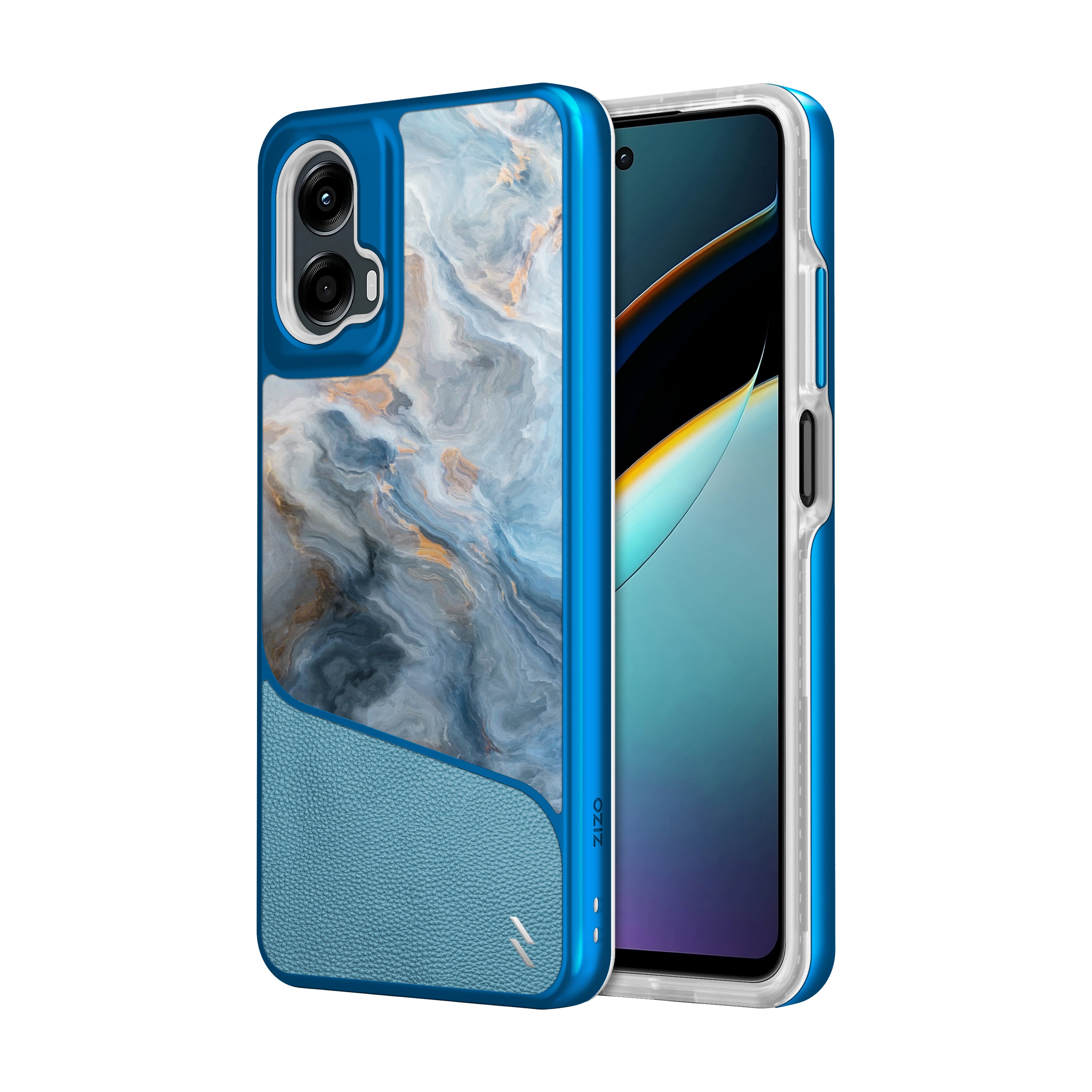 Picture of ZIZO DIVISION Series moto g 5G (2024) Case - Baby Blue Marble