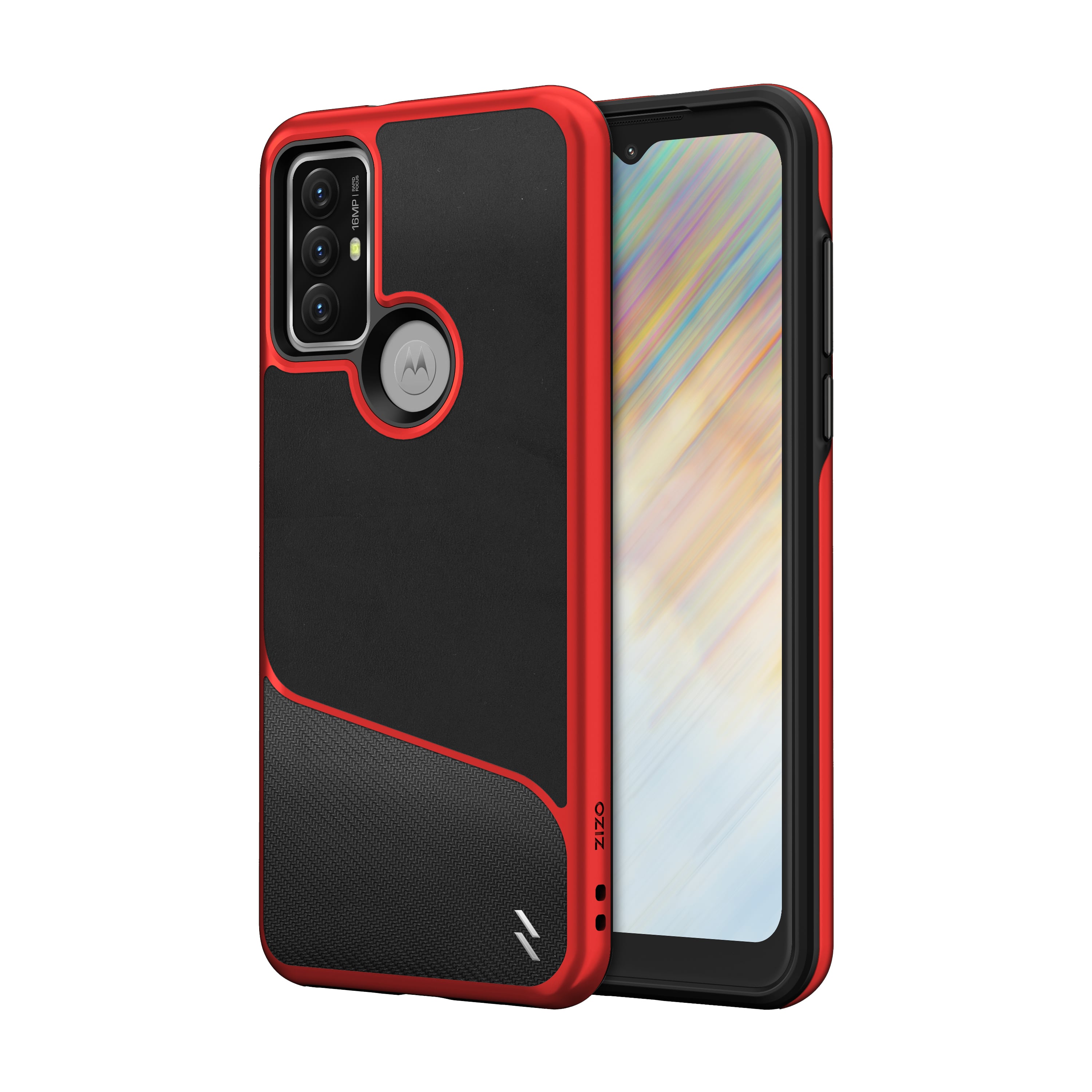 Picture of ZIZO DIVISION Series moto g play (2023) Case - Black & Red