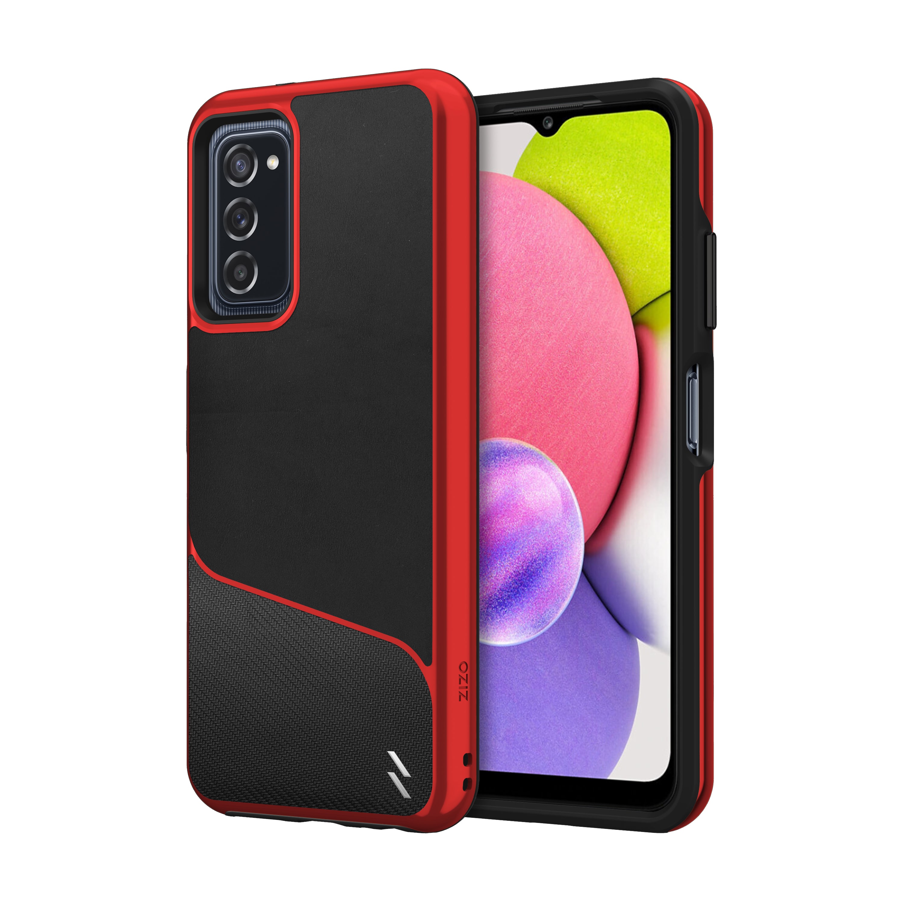 Picture of ZIZO DIVISION Series Galaxy A03s Case - Black & Red