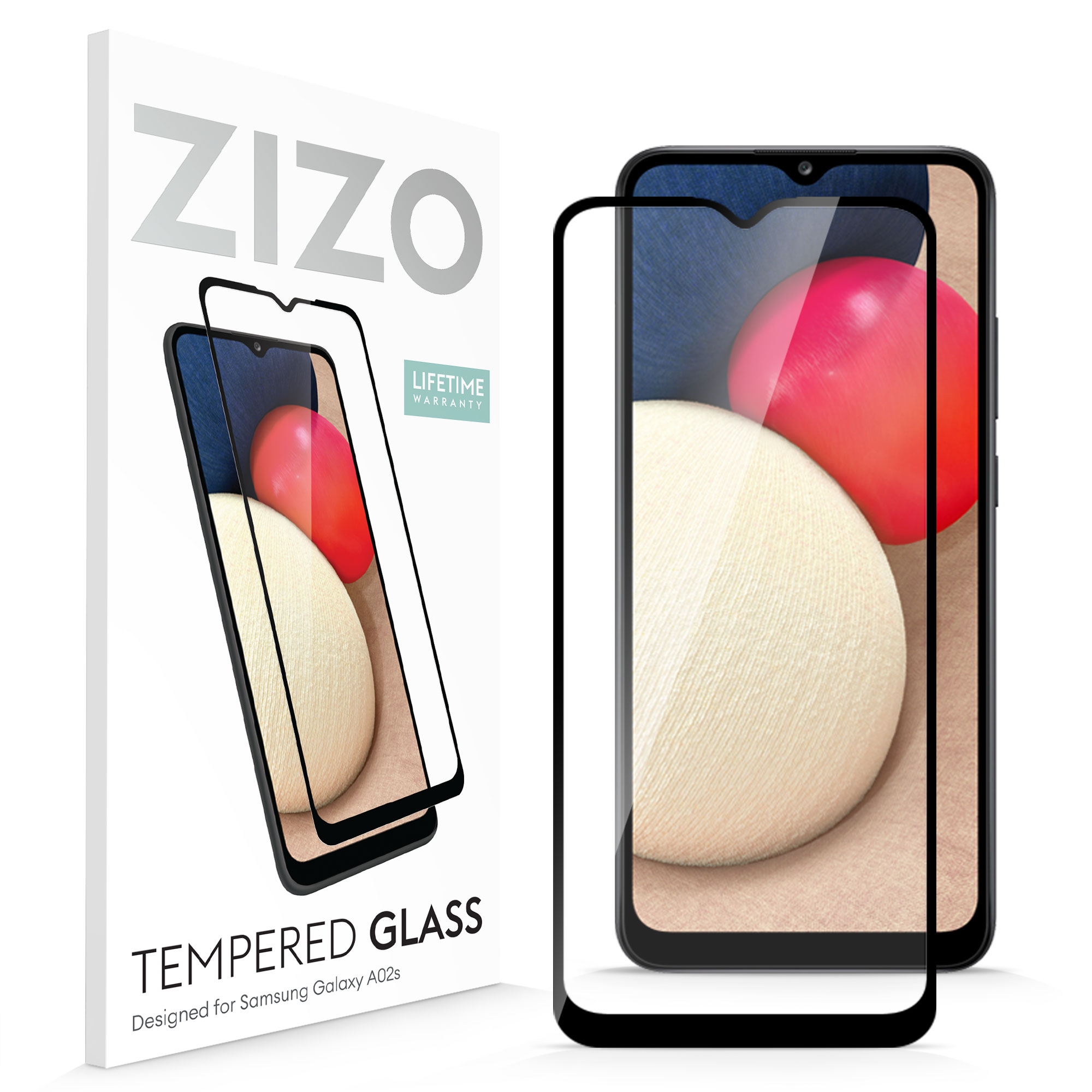 Picture of ZIZO TEMPERED GLASS Screen Protector for Galaxy A02s - Black