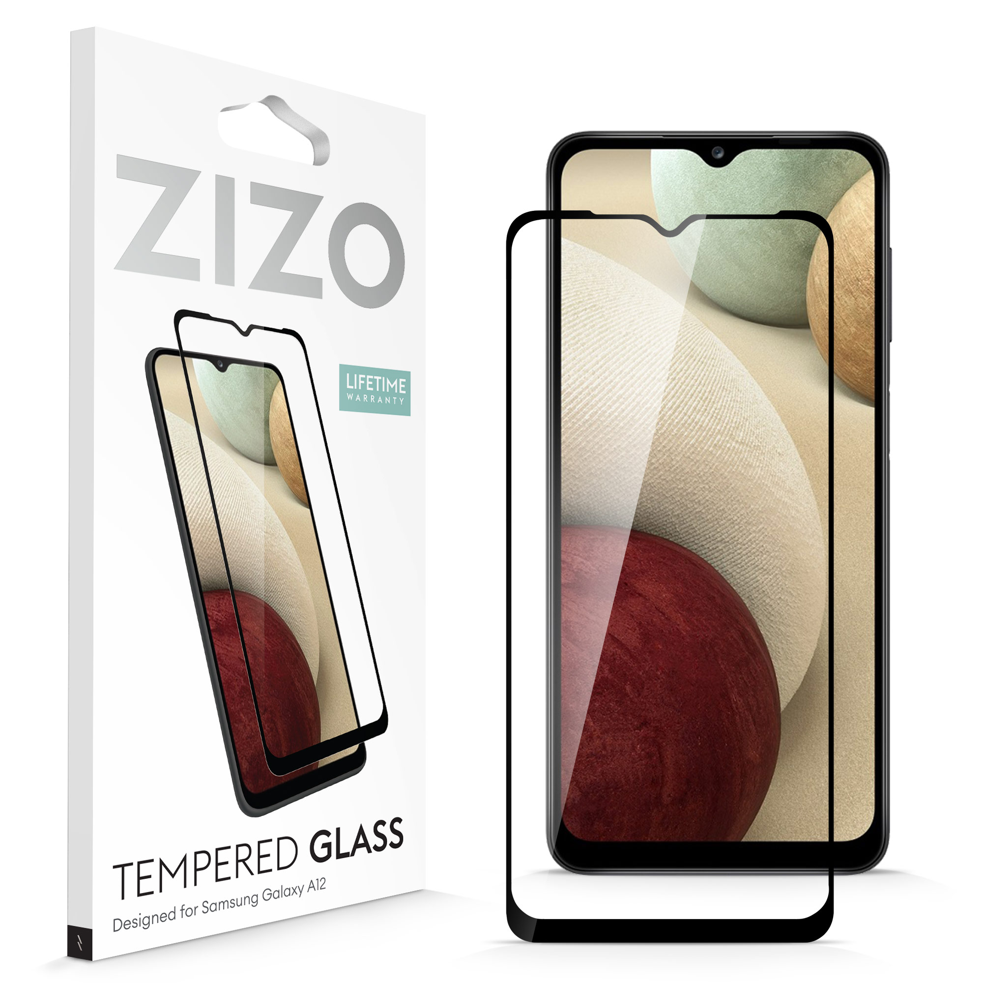 Picture of ZIZO TEMPERED GLASS Screen Protector for Galaxy A12 - Black