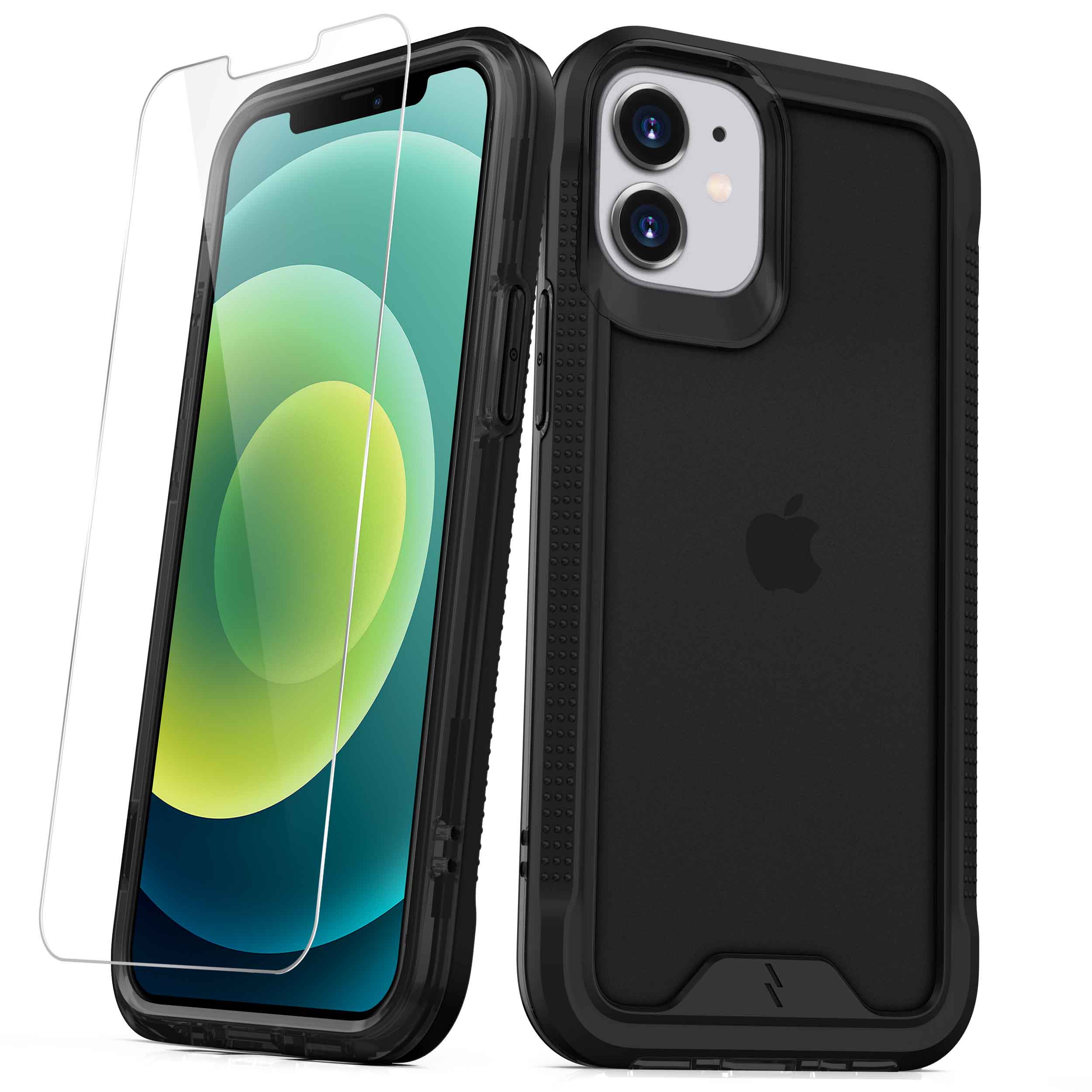 Picture of ZIZO ION Series iPhone 12 Mini Case with Tempered Glass - Black & Smoke