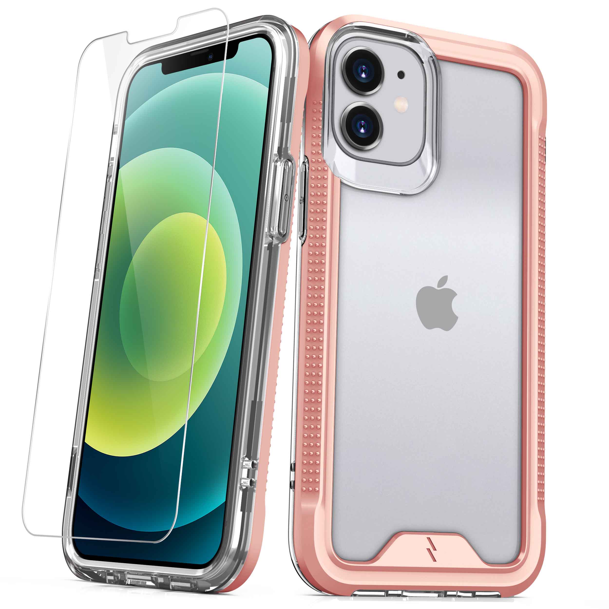 Picture of ZIZO ION Series iPhone 12 Mini Case with Tempered Glass - Rose Gold & Clear