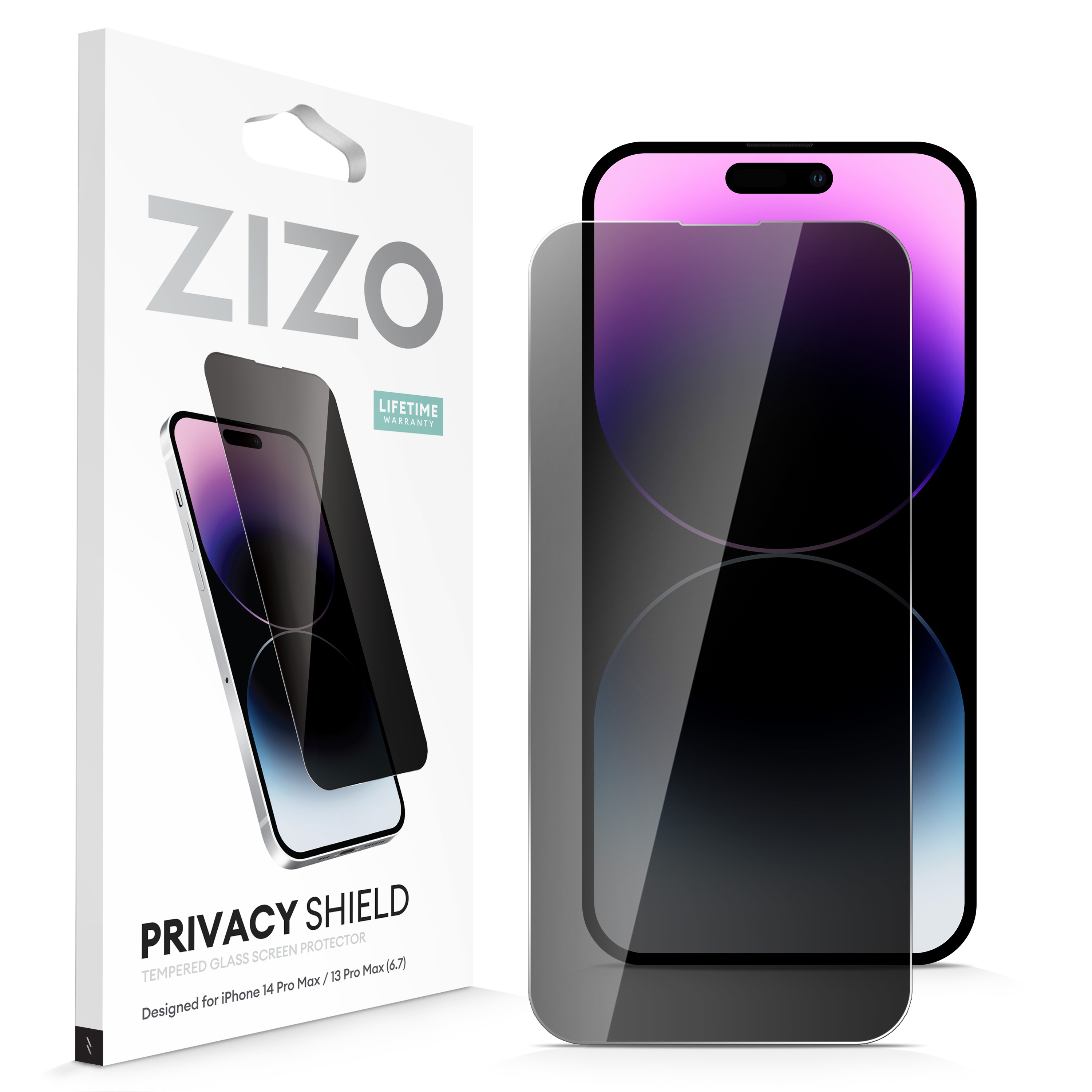 Picture of ZIZO PRIVACY Tempered Glass Screen Protector for iPhone 14 Pro Max - Privacy