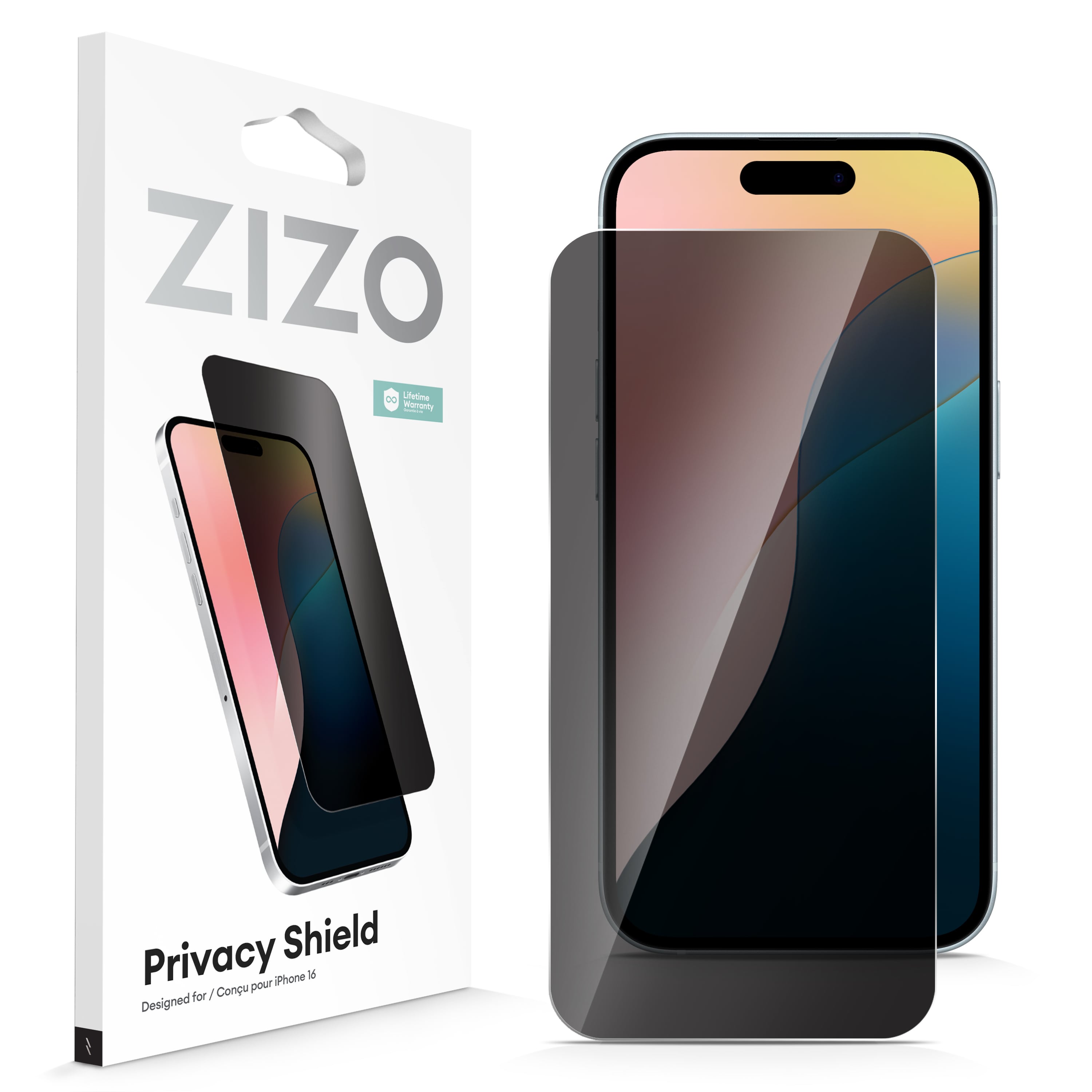 Picture of ZIZO PRIVACY Tempered Glass Screen Protector for iPhone 16 - Privacy