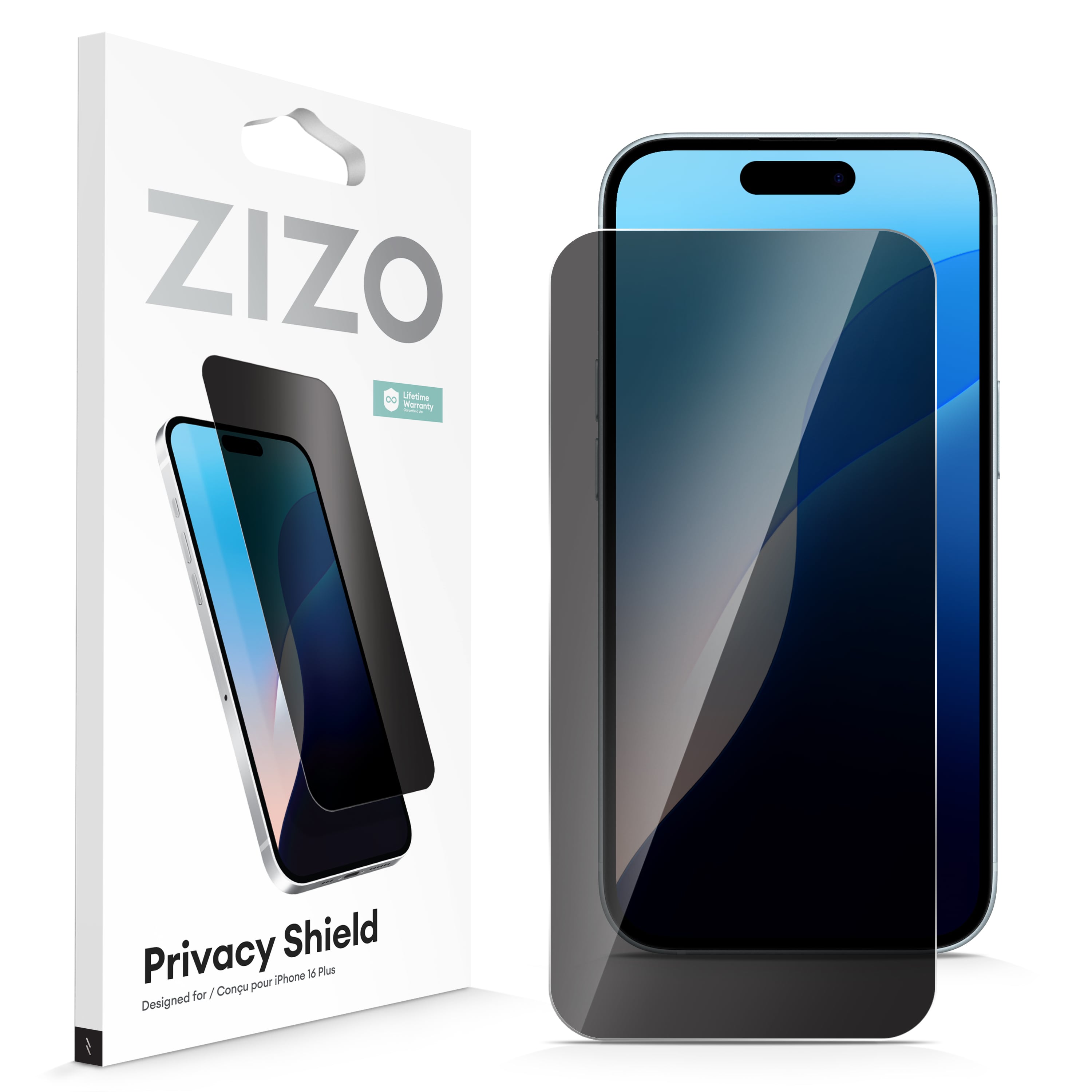 Picture of ZIZO PRIVACY Tempered Glass Screen Protector for iPhone 16 Plus - Privacy